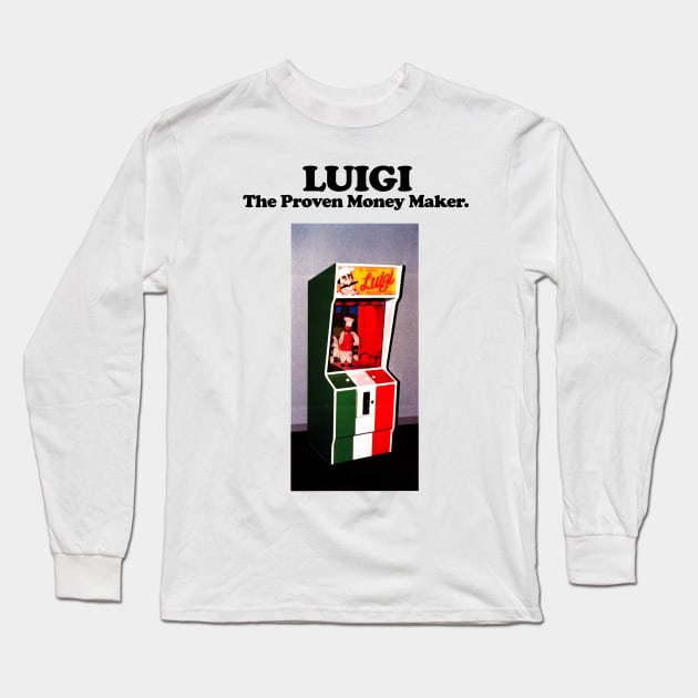 Luigi Pizza Man Long Sleeve T-Shirt by kthorjensen